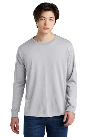 Jerzees Dri-Power 100% Polyester Long Sleeve T-Shirt (Silver)