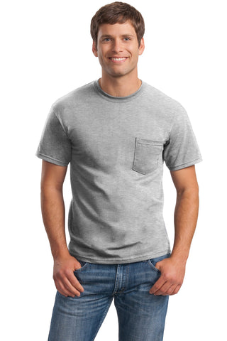 Gildan Ultra Cotton 100% US Cotton T-Shirt with Pocket (Ash)