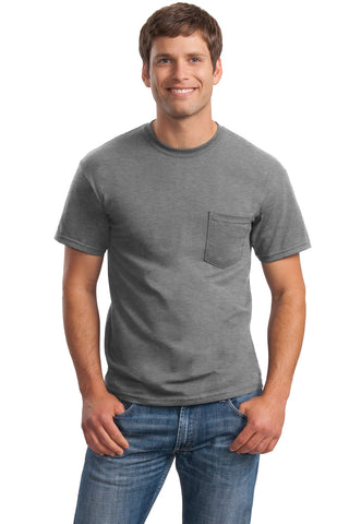 Gildan Ultra Cotton 100% US Cotton T-Shirt with Pocket (Sport Grey)