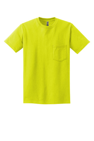Gildan Ultra Cotton 100% US Cotton T-Shirt with Pocket (Safety Green)