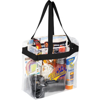 Printwear Game Day Clear Stadium Tote (Black)