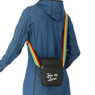 Printwear Rainbow RPET Crossbody Tote (Black)