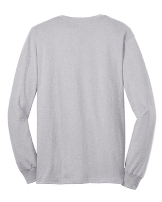 Gildan Ultra Cotton 100% US Cotton Long Sleeve T-Shirt with Pocket (Sport Grey)