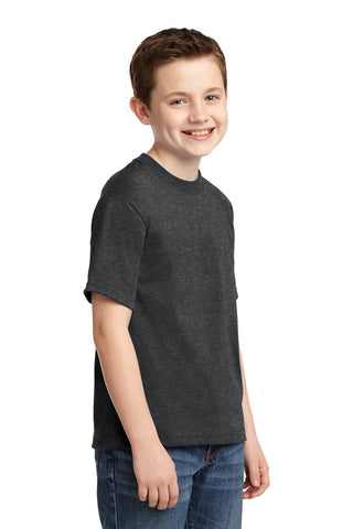 Jerzees Youth Dri-Power 50/50 Cotton/Poly T-Shirt (Black Heather)