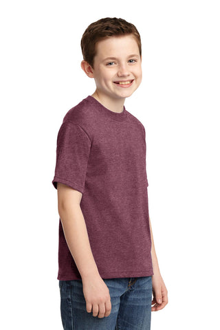 Jerzees Youth Dri-Power 50/50 Cotton/Poly T-Shirt (Vintage Heather Maroon)