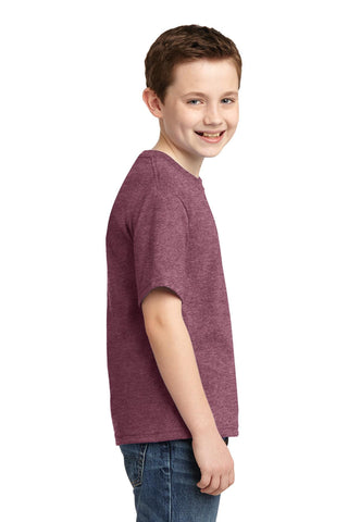 Jerzees Youth Dri-Power 50/50 Cotton/Poly T-Shirt (Vintage Heather Maroon)