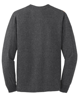 Jerzees Dri-Power 50/50 Cotton/Poly Long Sleeve T-Shirt (Black Heather)
