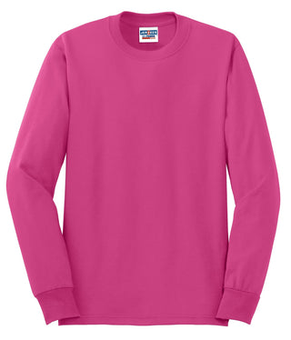 Jerzees Dri-Power 50/50 Cotton/Poly Long Sleeve T-Shirt (Cyber Pink)