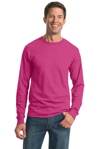 Jerzees Dri-Power 50/50 Cotton/Poly Long Sleeve T-Shirt (Cyber Pink)