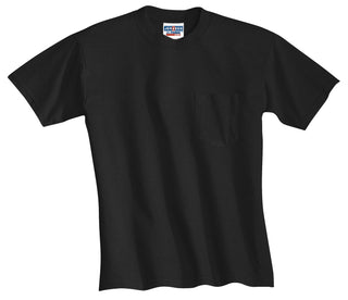 Jerzees Dri-Power 50/50 Cotton/Poly Pocket T-Shirt (Black)