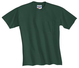 Jerzees Dri-Power 50/50 Cotton/Poly Pocket T-Shirt (Forest Green)