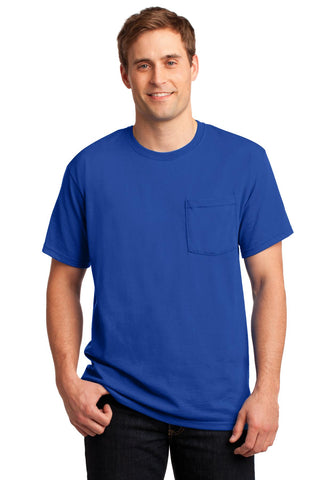 Jerzees Dri-Power 50/50 Cotton/Poly Pocket T-Shirt (Royal)