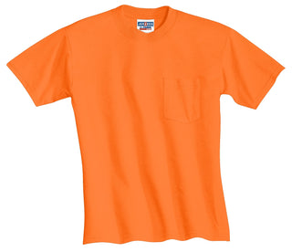 Jerzees Dri-Power 50/50 Cotton/Poly Pocket T-Shirt (Safety Orange)