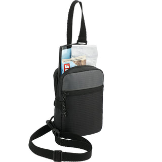 Printwear NBN Trailhead Recycled Crossbody Pouch (Black/Gray)