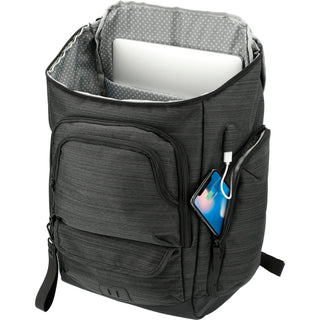 Printwear NBN Whitby 15" Computer Backpack w/ USB Port (Charcoal)