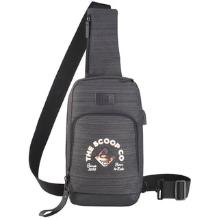 Printwear NBN Whitby Sling w/ USB Port (Charcoal)