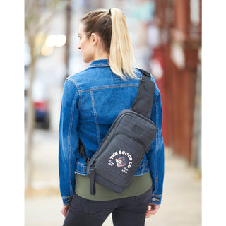 Printwear NBN Whitby Sling w/ USB Port (Charcoal)