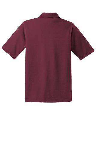 Jerzees SpotShield 5.4-Ounce Jersey Knit Sport Shirt with Pocket (Maroon)