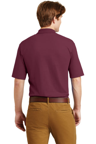 Jerzees SpotShield 5.4-Ounce Jersey Knit Sport Shirt with Pocket (Maroon)