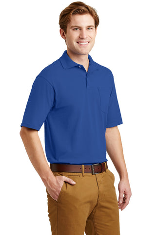 Jerzees SpotShield 5.4-Ounce Jersey Knit Sport Shirt with Pocket (Royal)