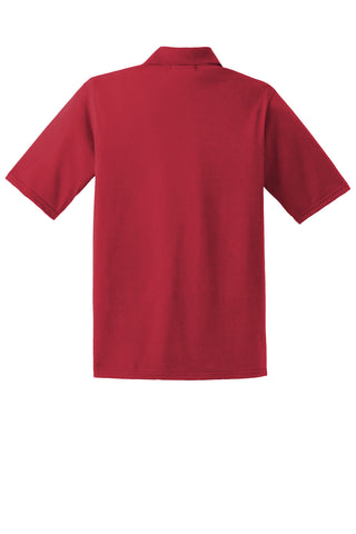 Jerzees SpotShield 5.4-Ounce Jersey Knit Sport Shirt with Pocket (True Red)