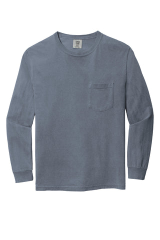 COMFORT COLORS Heavyweight Ring Spun Long Sleeve Pocket Tee (Blue Jean)