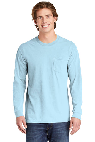 COMFORT COLORS Heavyweight Ring Spun Long Sleeve Pocket Tee (Chambray)