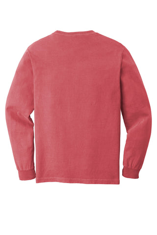 COMFORT COLORS Heavyweight Ring Spun Long Sleeve Pocket Tee (Crimson)