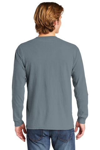 COMFORT COLORS Heavyweight Ring Spun Long Sleeve Pocket Tee (Granite)