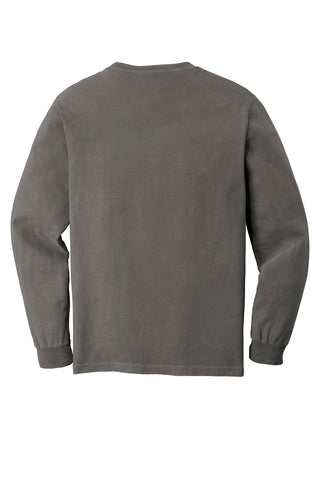 COMFORT COLORS Heavyweight Ring Spun Long Sleeve Pocket Tee (Grey)