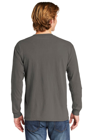 COMFORT COLORS Heavyweight Ring Spun Long Sleeve Pocket Tee (Grey)