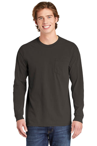 COMFORT COLORS Heavyweight Ring Spun Long Sleeve Pocket Tee (Pepper)