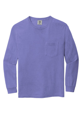 COMFORT COLORS Heavyweight Ring Spun Long Sleeve Pocket Tee (Violet)