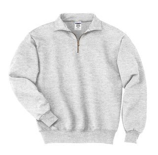 Jerzees Super Sweats NuBlend 1/4-Zip Sweatshirt with Cadet Collar (Ash)