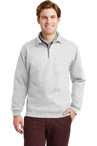 Jerzees Super Sweats NuBlend 1/4-Zip Sweatshirt with Cadet Collar (Ash)