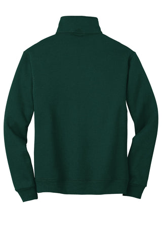 Jerzees Super Sweats NuBlend 1/4-Zip Sweatshirt with Cadet Collar (Forest Green)