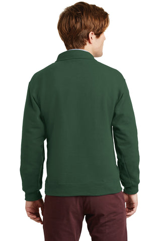 Jerzees Super Sweats NuBlend 1/4-Zip Sweatshirt with Cadet Collar (Forest Green)
