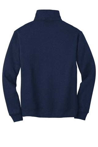 Jerzees Super Sweats NuBlend 1/4-Zip Sweatshirt with Cadet Collar (Navy)