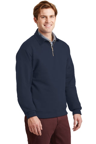 Jerzees Super Sweats NuBlend 1/4-Zip Sweatshirt with Cadet Collar (Navy)