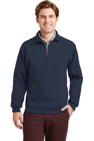 Jerzees Super Sweats NuBlend 1/4-Zip Sweatshirt with Cadet Collar (Navy)