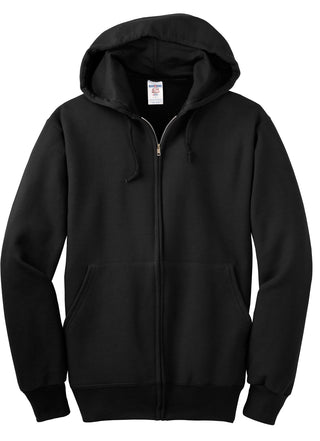 Jerzees Super Sweats NuBlend Full-Zip Hooded Sweatshirt (Black)