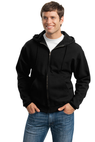 Jerzees Super Sweats NuBlend Full-Zip Hooded Sweatshirt (Black)