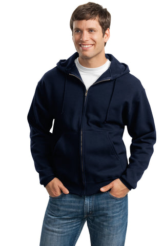 Jerzees Super Sweats NuBlend Full-Zip Hooded Sweatshirt (Navy)