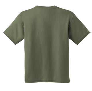 Gildan Youth Heavy Cotton 100% Cotton T-Shirt (Military Green)
