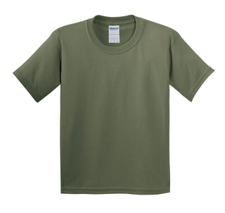 Gildan Youth Heavy Cotton 100% Cotton T-Shirt (Military Green)