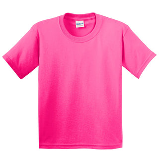 Gildan Youth Heavy Cotton 100% Cotton T-Shirt (Safety Pink)
