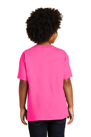 Gildan Youth Heavy Cotton 100% Cotton T-Shirt (Safety Pink)