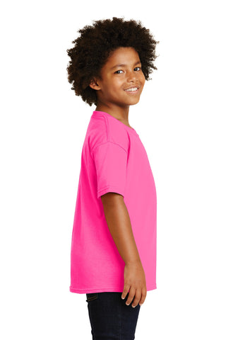 Gildan Youth Heavy Cotton 100% Cotton T-Shirt (Safety Pink)