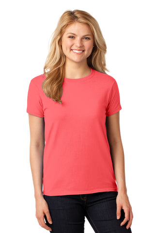 Gildan Ladies Heavy Cotton 100% Cotton T-Shirt (Coral Silk)