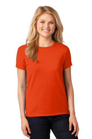 Gildan Ladies Heavy Cotton 100% Cotton T-Shirt (Orange)